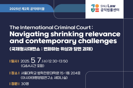 2025 Public Interest Table II: The International Criminal Court: Navigating shrinking relevance and contemporary challenges
