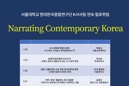 SNU Contemporary Korean Studies: Narrating Contemporary Korea Colloquium – The Webtoon Era and Korean Society