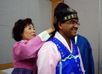 a student wearing Korean dress