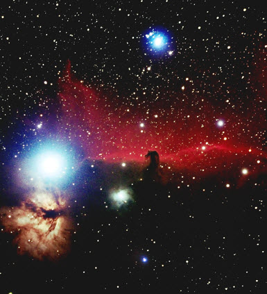 Horsehead Nebula (KIM Dong Kyum) - The Horsehead Nebula, Dark Nebula, Alnitak, and Flame Nebula photographed at Supiryong, Kangwondo and featured in Yonhap News.