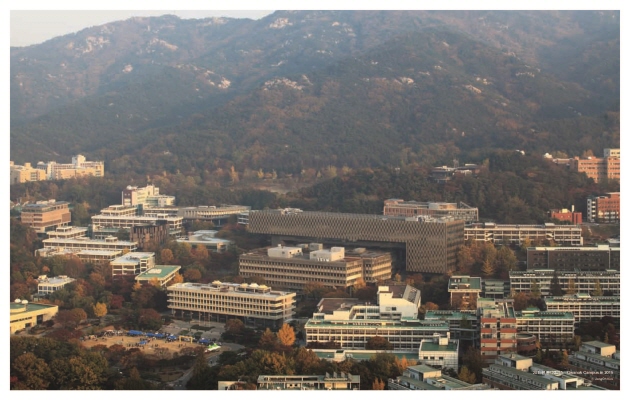 SNU Gwanak campus in 1975 (picture above) and in 2015