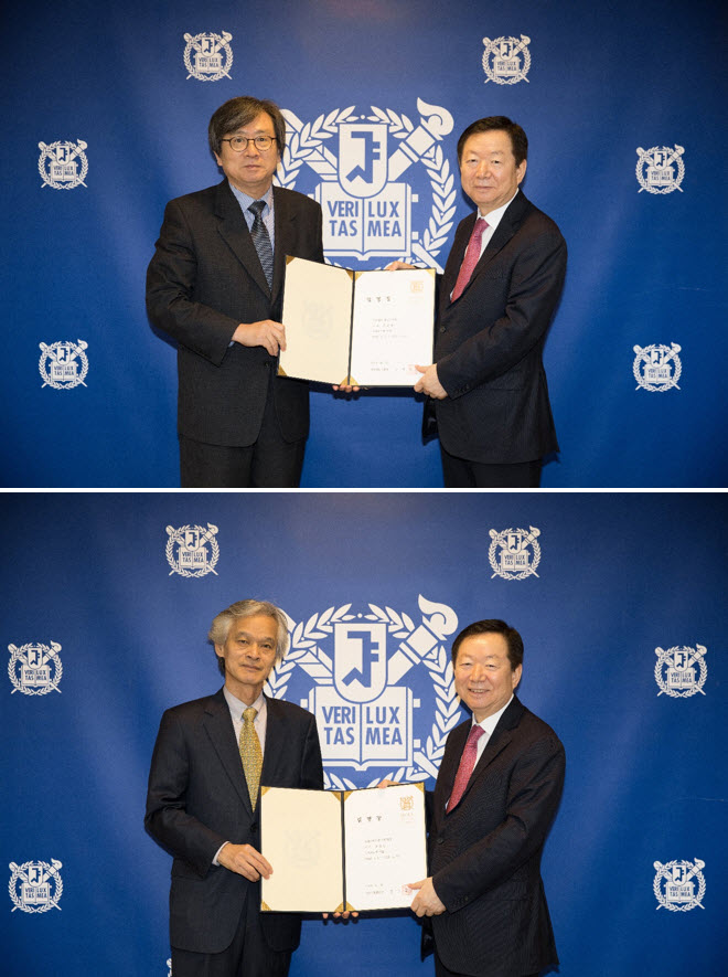 Professors Kim Hodong (above) and Song Hokeun (below)