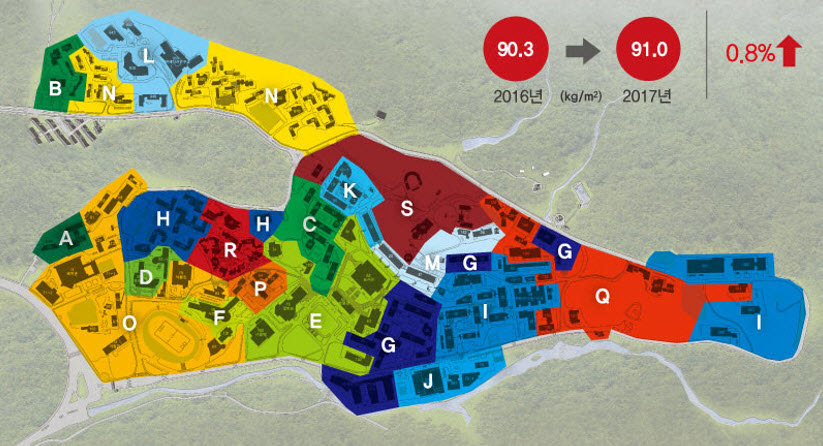 SNU map of greenhouse gas in 2017