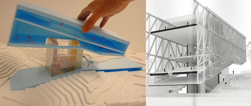 Topographical architectural model of SNU MoA / Credit: Office for Metropolitan Architecture, College of Architecture Texas A&M University